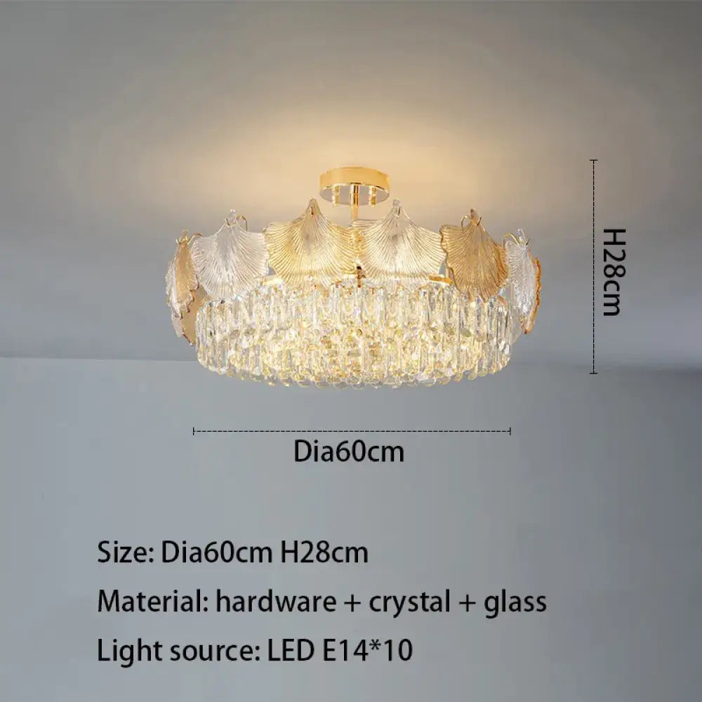 Elegant LED Crystal Chandelier | Modern Bedroom Lighting