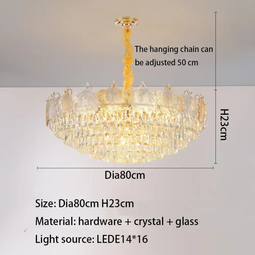 Elegant LED Crystal Chandelier | Modern Bedroom Lighting