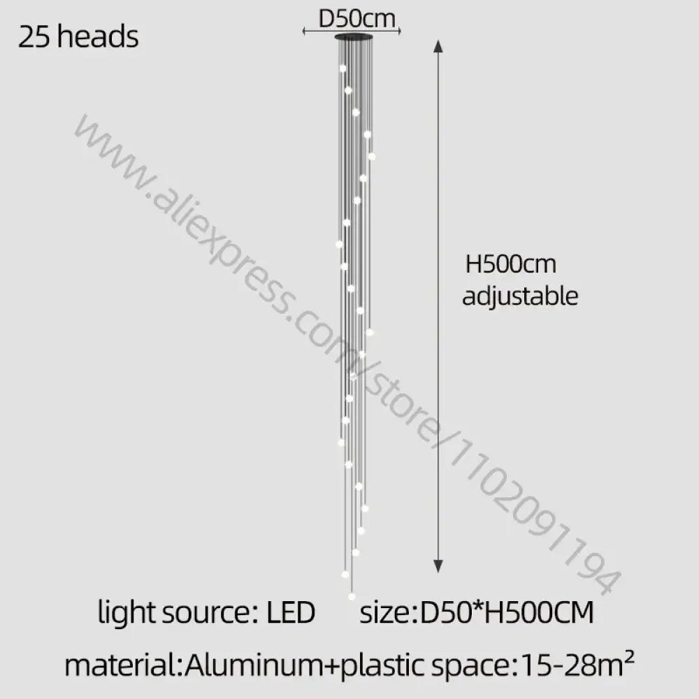 Elegant LED Modern Chandelier | Hallway & Entry Lighting