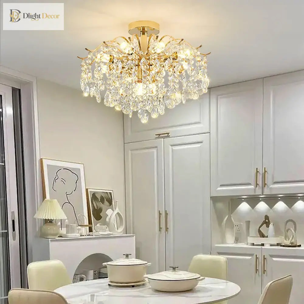 Elegant Nordic Crystal Chandelier | Dining Room Lighting
