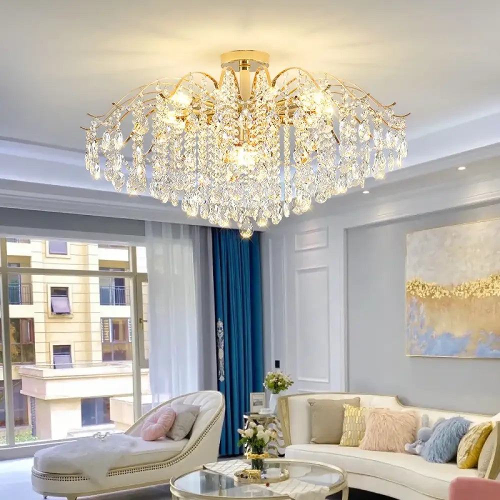Elegant Nordic Crystal Chandelier | Dining Room Lighting