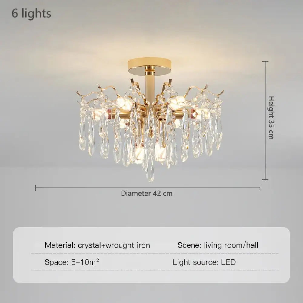 Elegant Nordic Crystal Chandelier | Dining Room Lighting