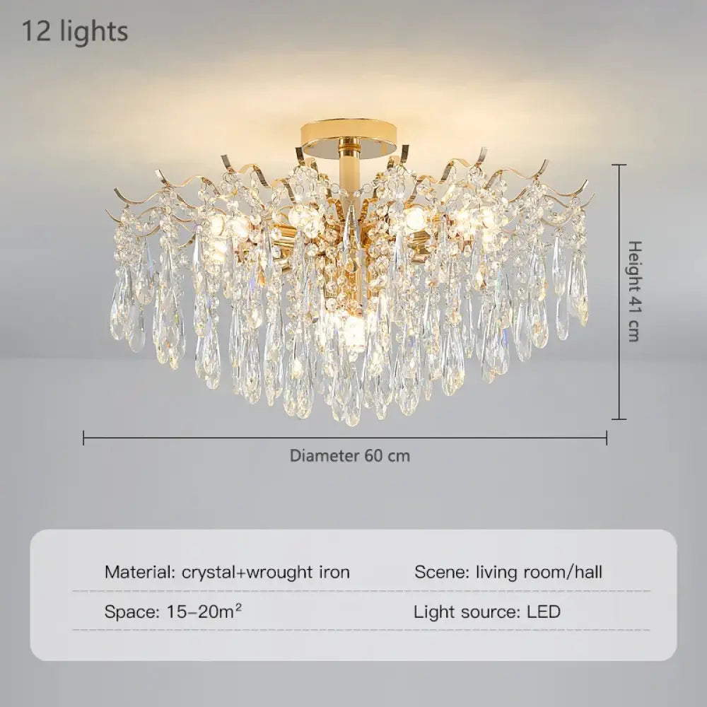 Elegant Nordic Crystal Chandelier | Dining Room Lighting