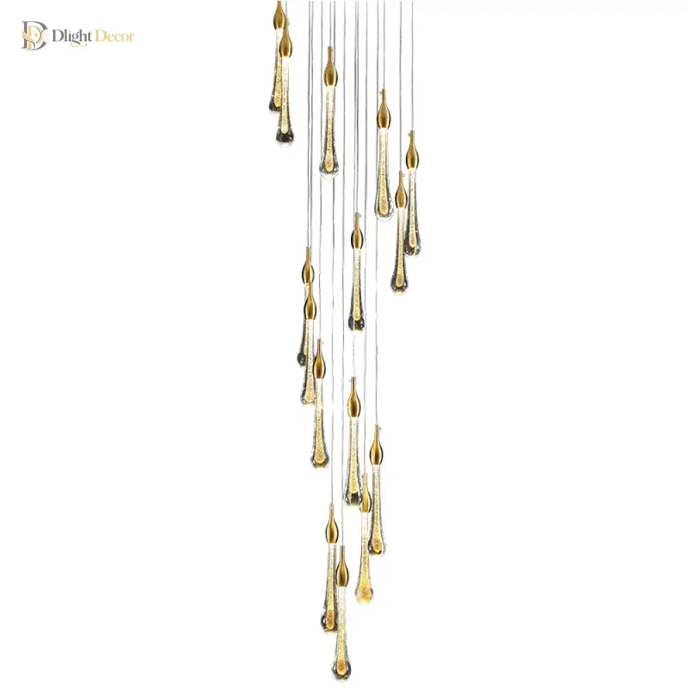 Elegant Spiral Chandelier | Modern Dining Room Lighting