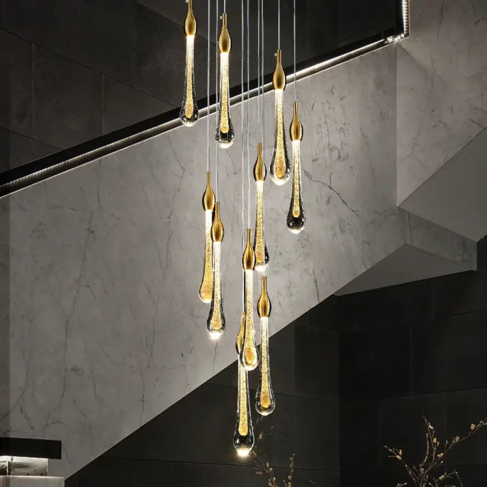 Elegant Spiral Chandelier | Modern Dining Room Lighting