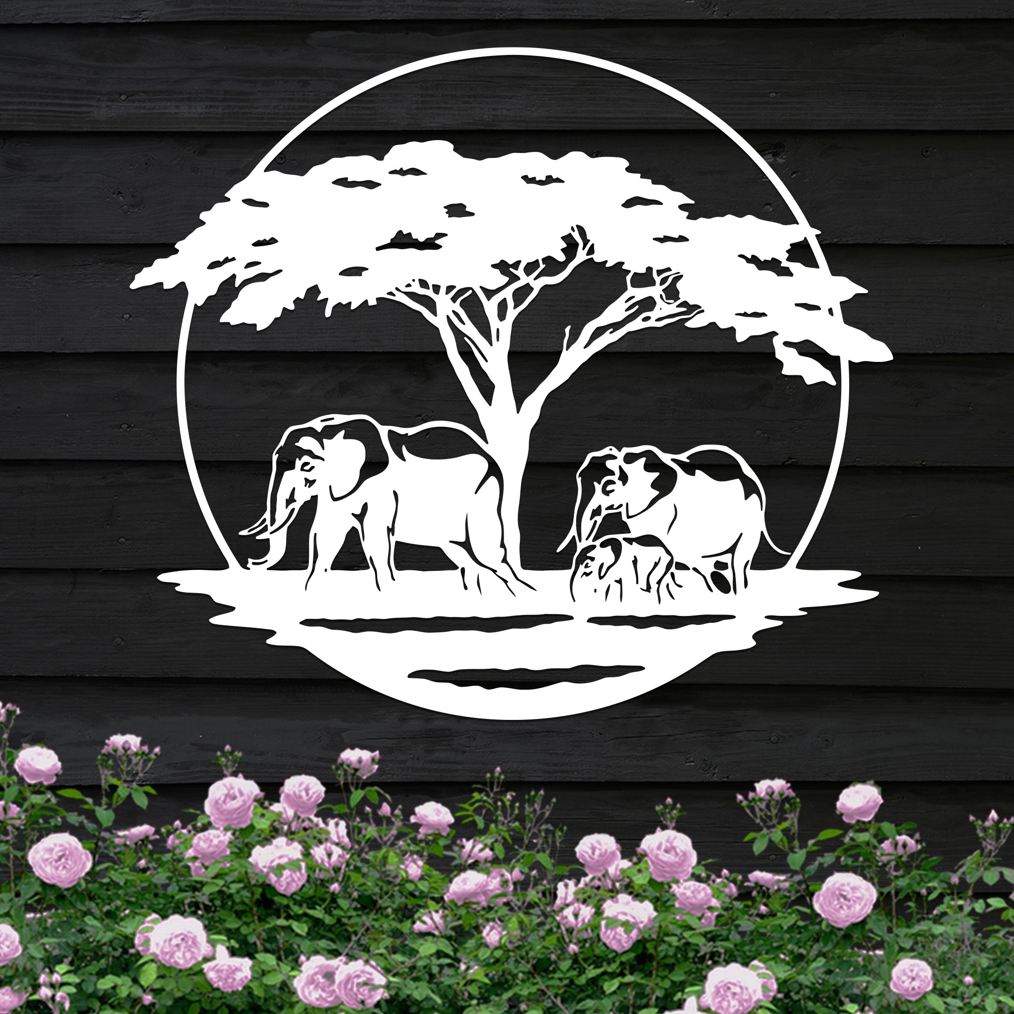 Elephant with Calf in the Serengeti Sign-1