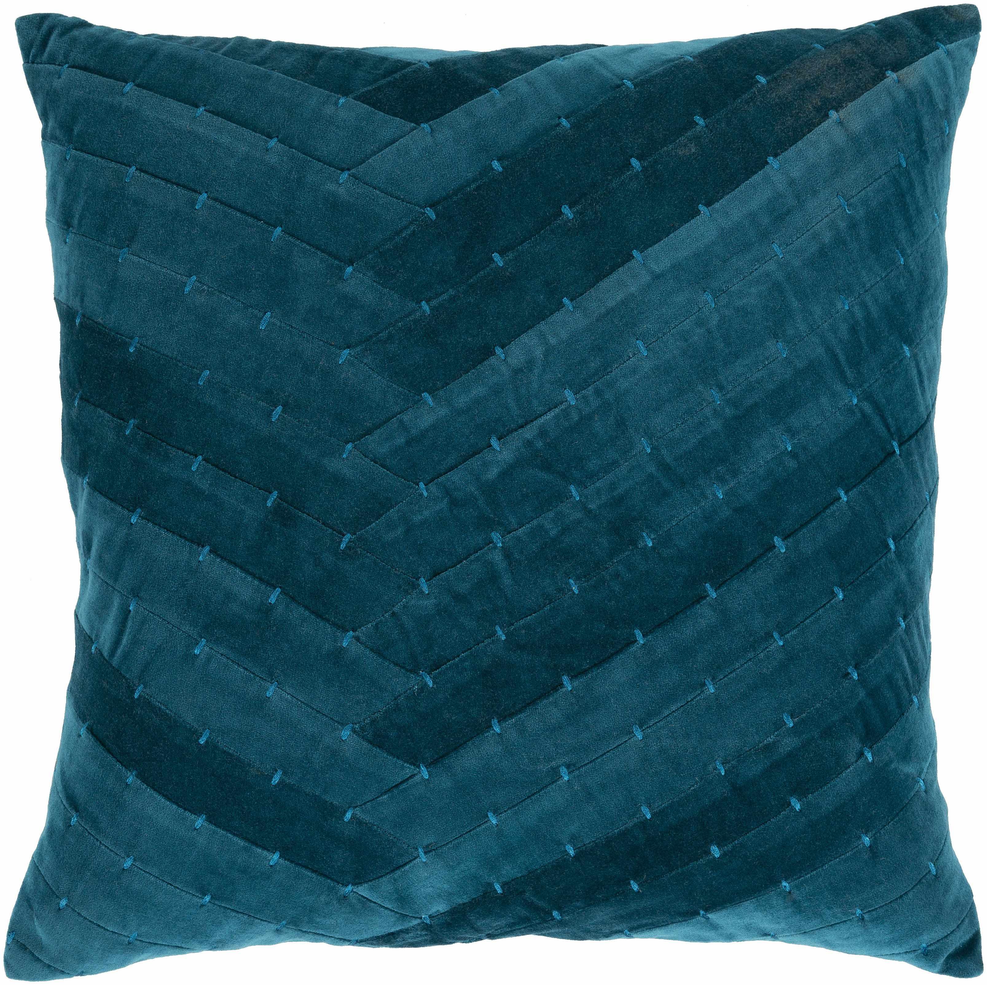 Eleroy Teal Square Throw Pillow - PRHOMZ
