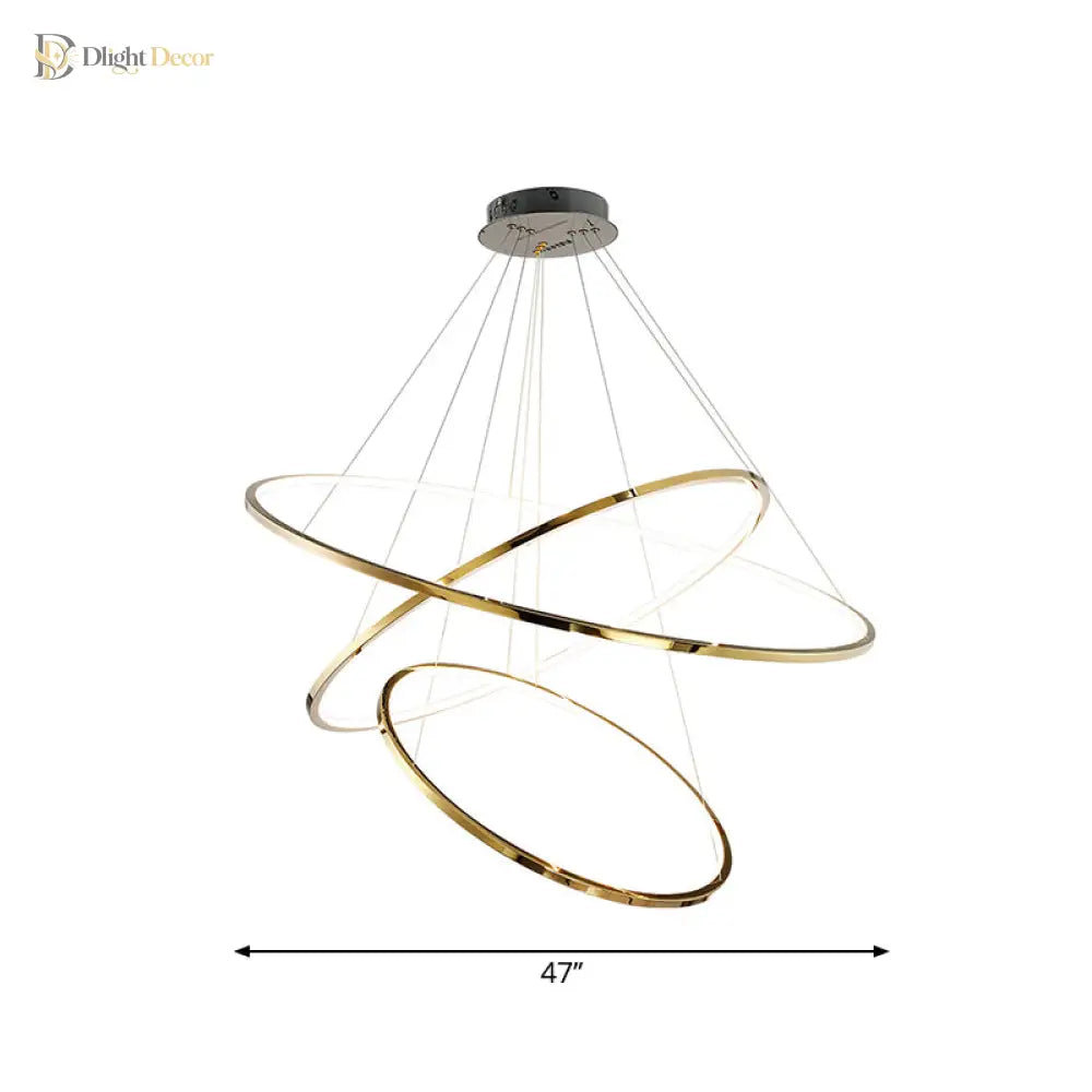 Embrace LED Modern Gold Chandelier | Dining Room Lighting