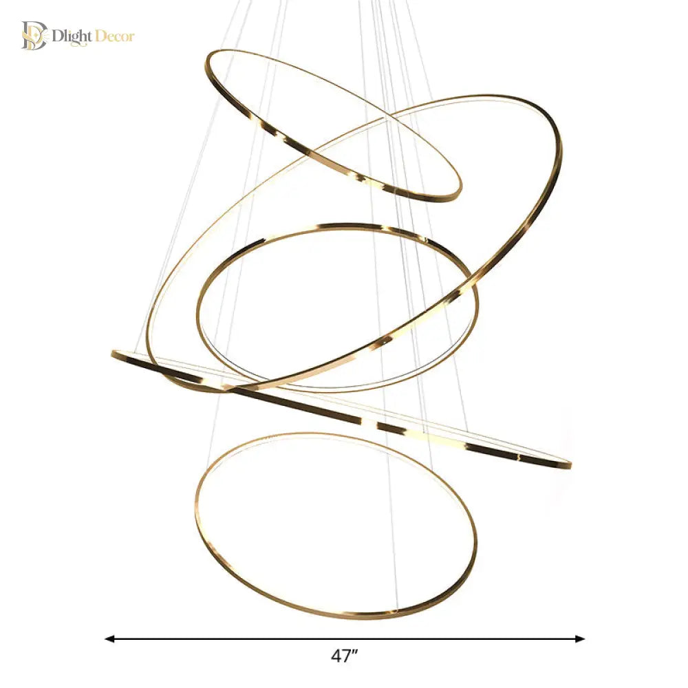 Embrace LED Modern Gold Chandelier | Dining Room Lighting