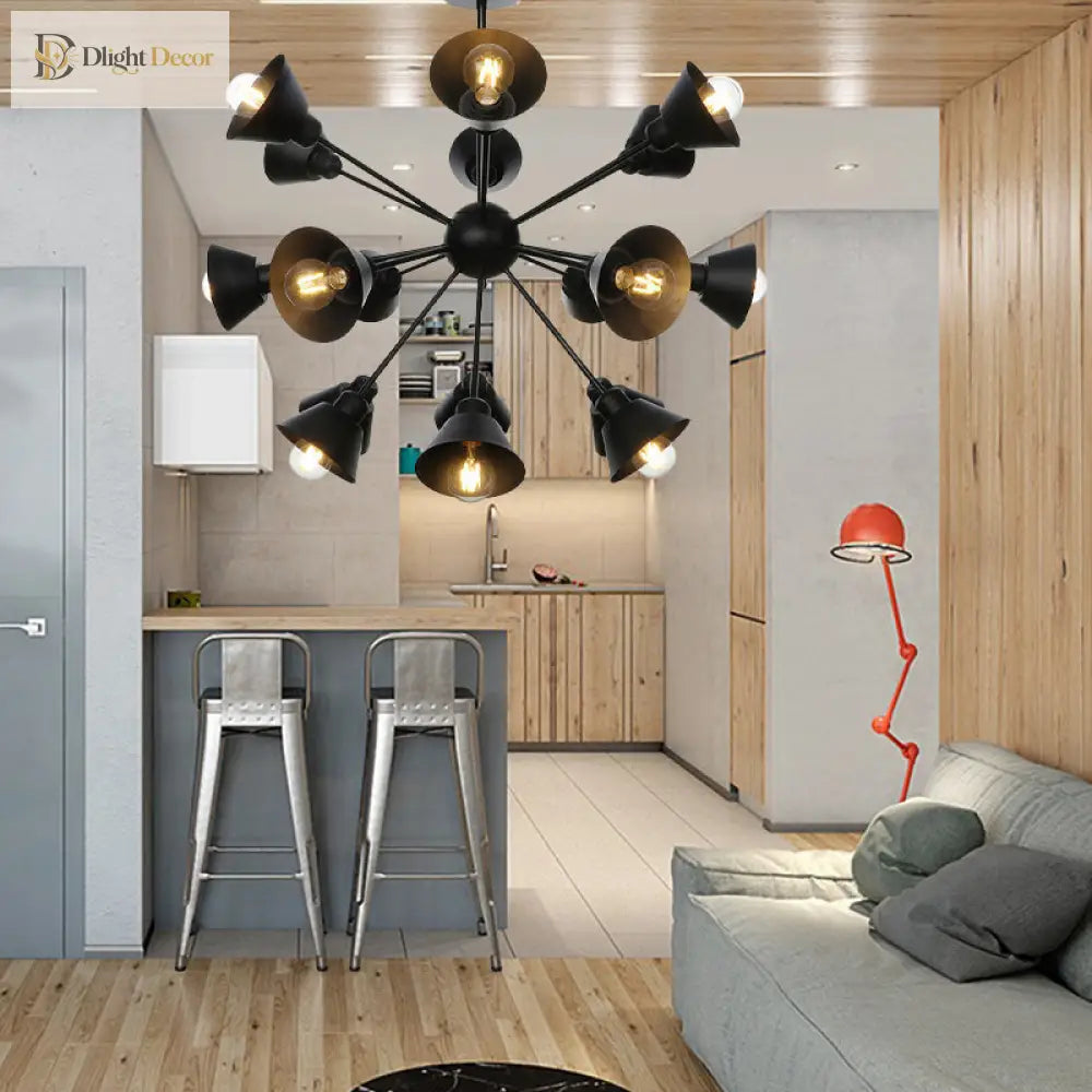 Embrace Mid-Century Chandelier | Dining Room Home Lighting