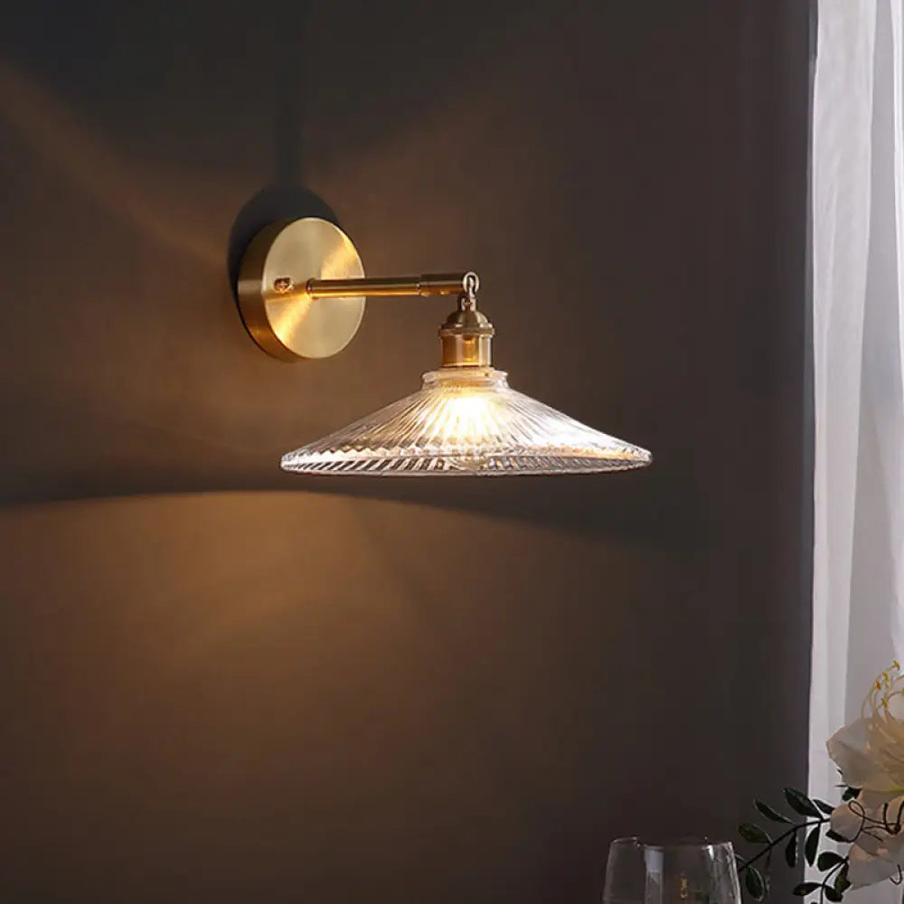 Emerson Brass Wall Sconce | Bedroom & Hallway Lighting