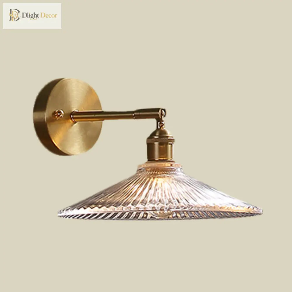 Emerson Brass Wall Sconce | Bedroom & Hallway Lighting