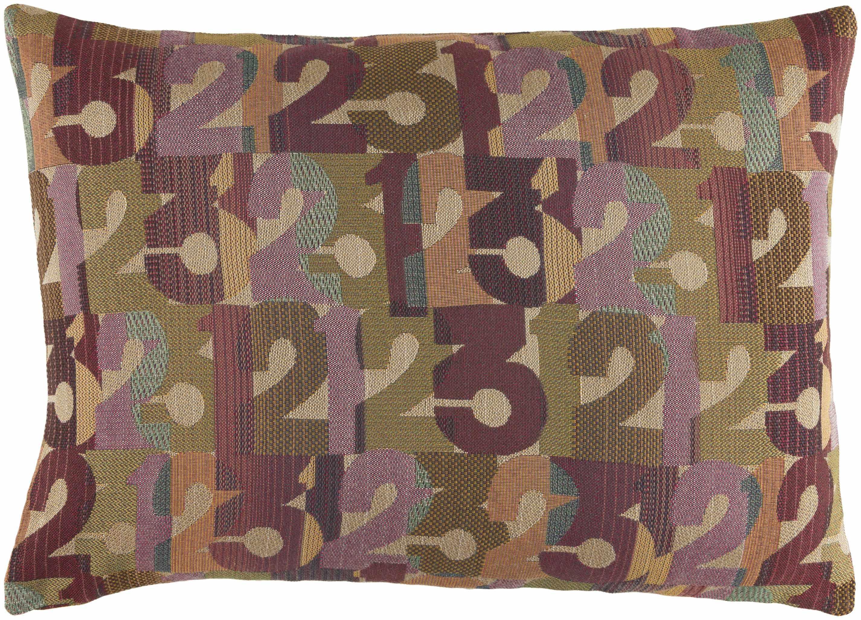 Emerton Numbers Print Throw Pillow - Clearance - PRHOMZ