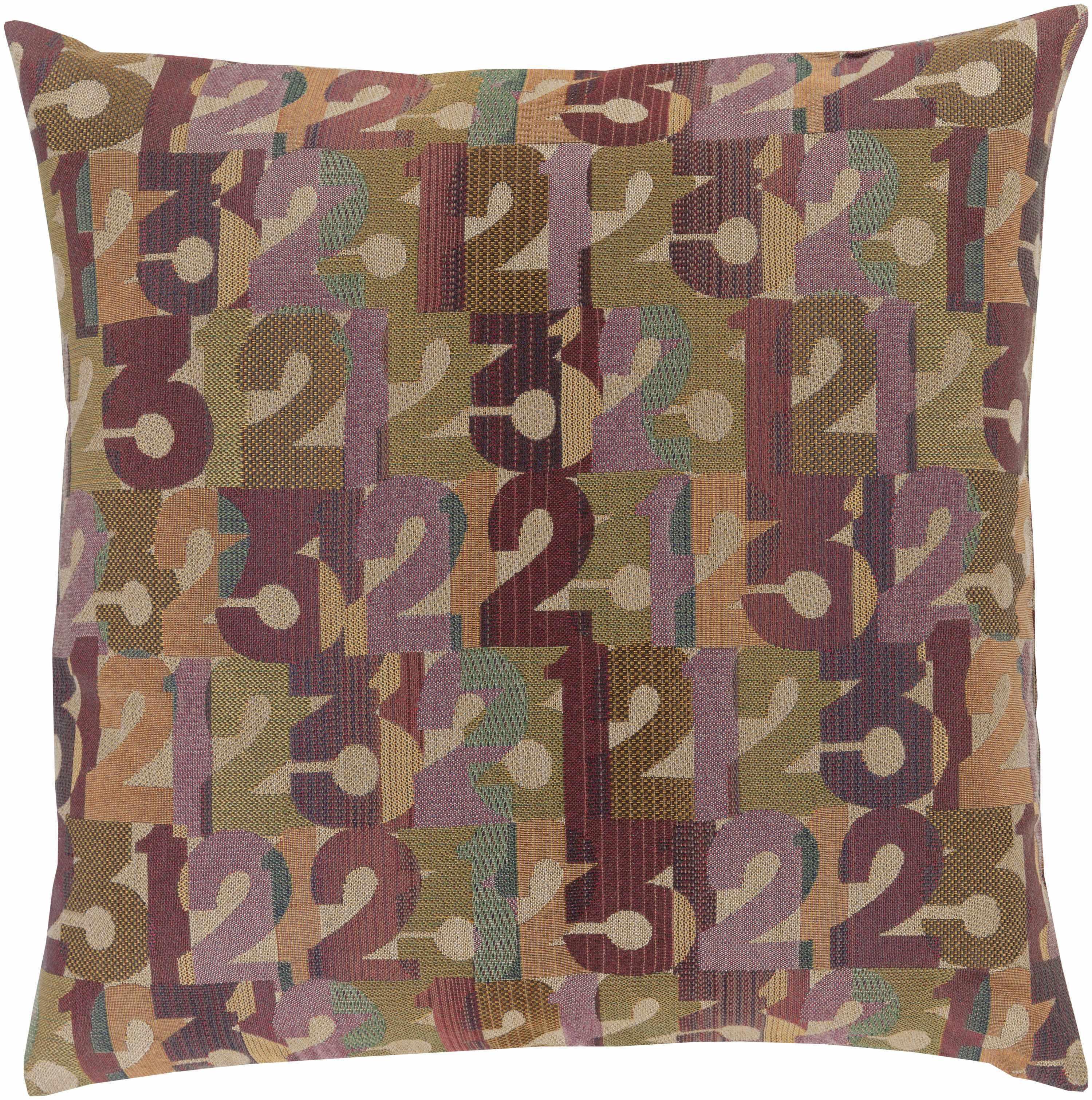 Emerton Numbers Print Throw Pillow - Clearance - PRHOMZ
