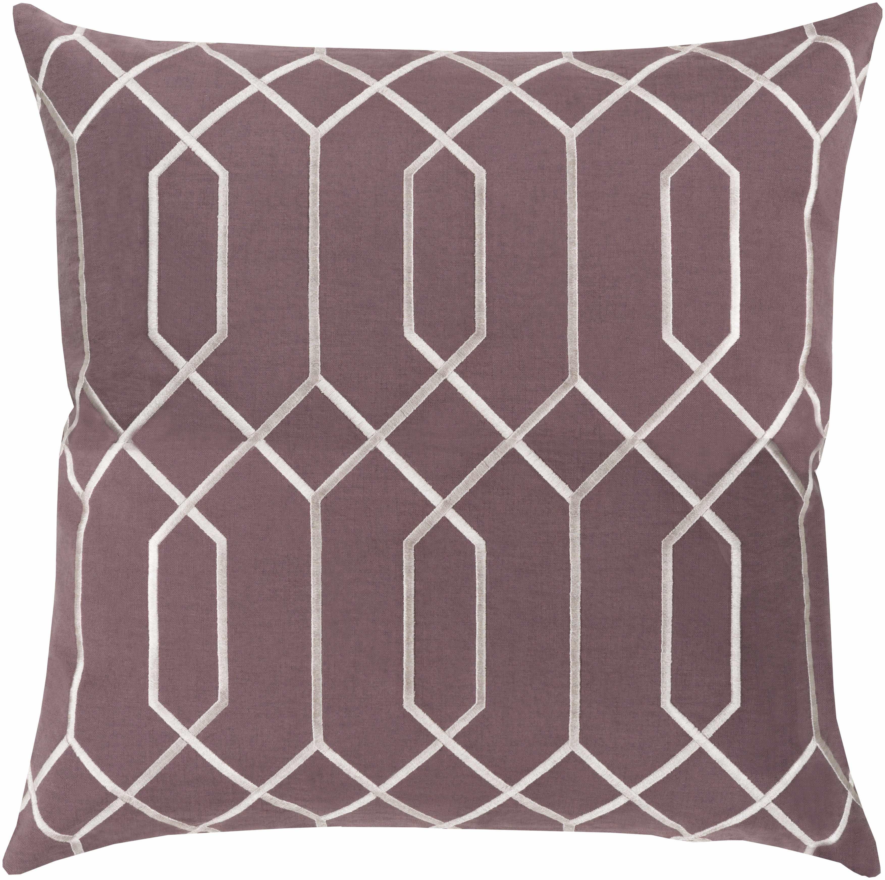 Ermington Plum Geometric Square Throw Pillow - Clearance - PRHOMZ