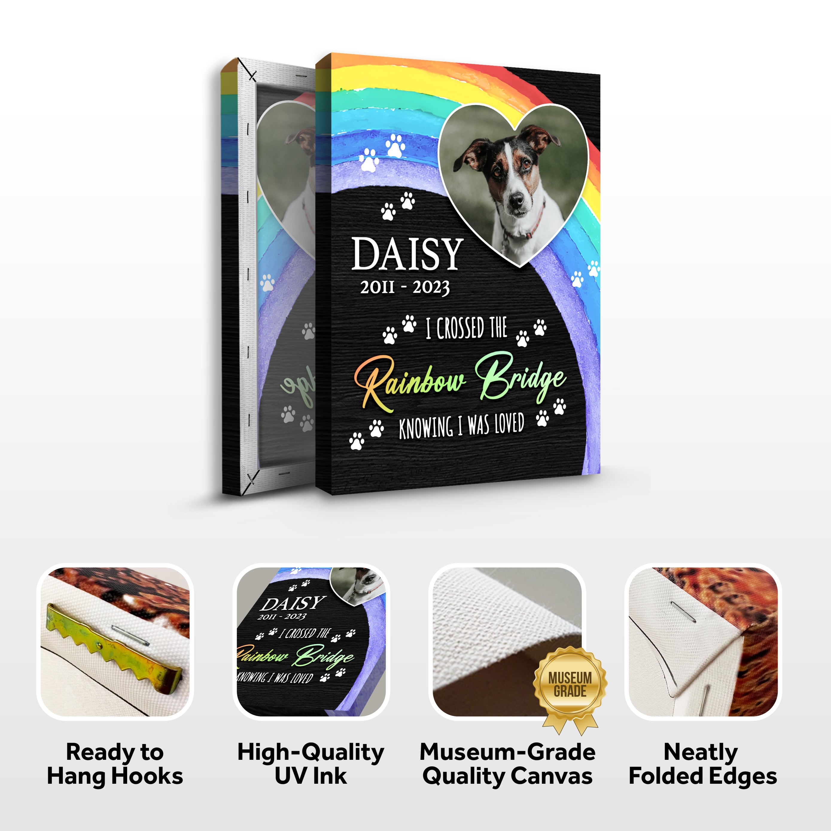 Pet Memorial Sign I Crossed The Rainbow Bridge