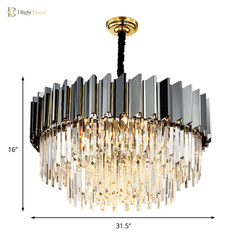 Evelyn Modern Crystal Chandelier | Dining Room Lighting