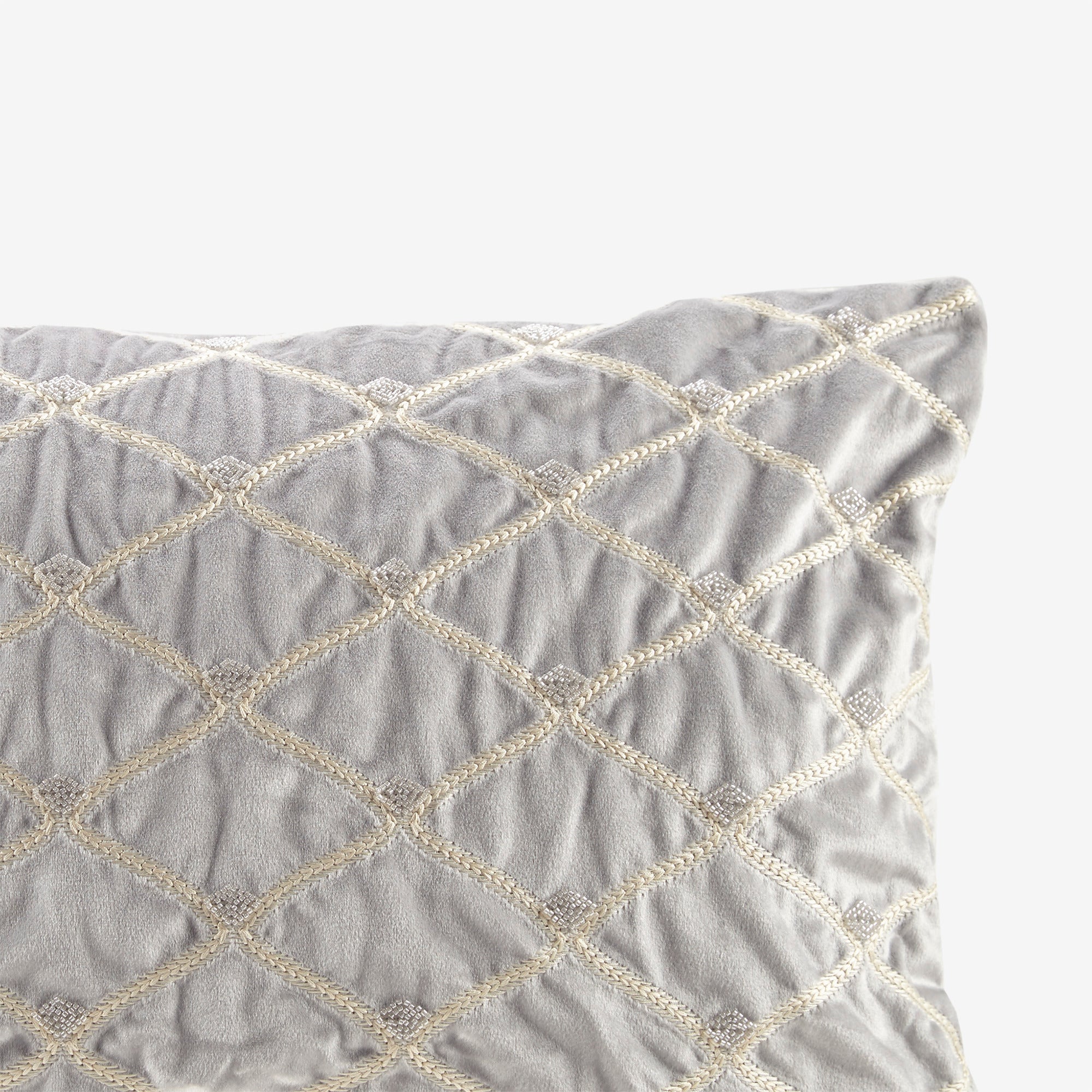 Oblong Decor Pillow Silver 22x15'