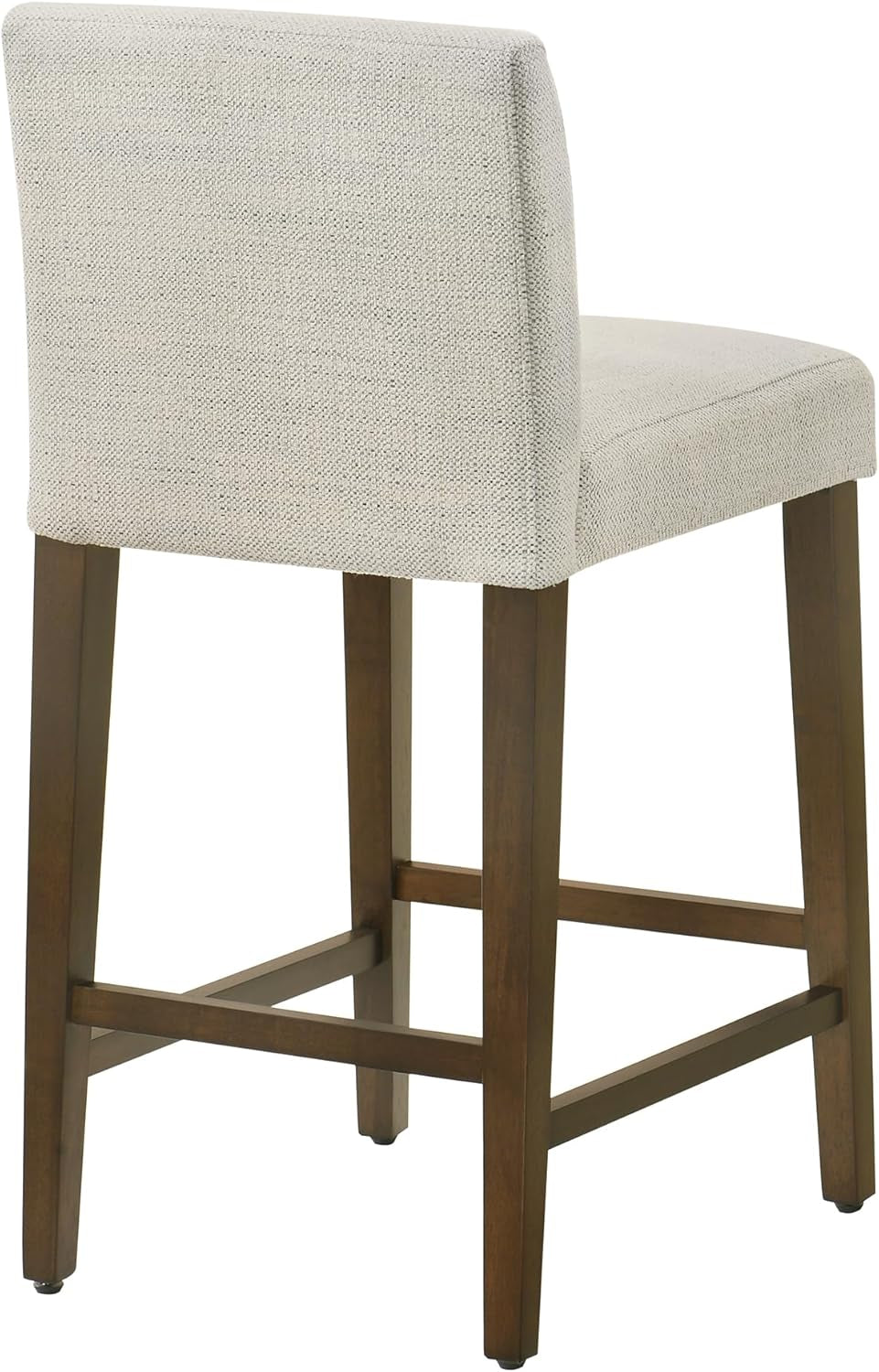 Ivory Upholstered Counter Height Bar Stools Set of Three