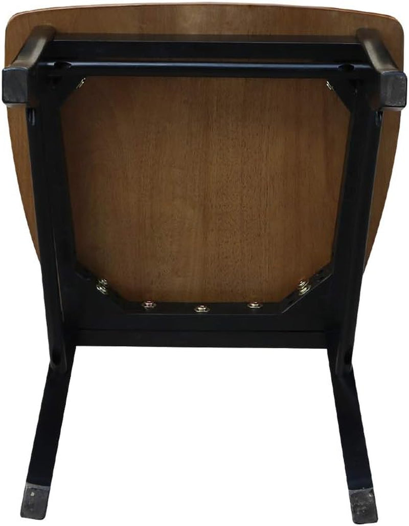 X Back Dining Chair Solid Wood Seat In Black Cherry