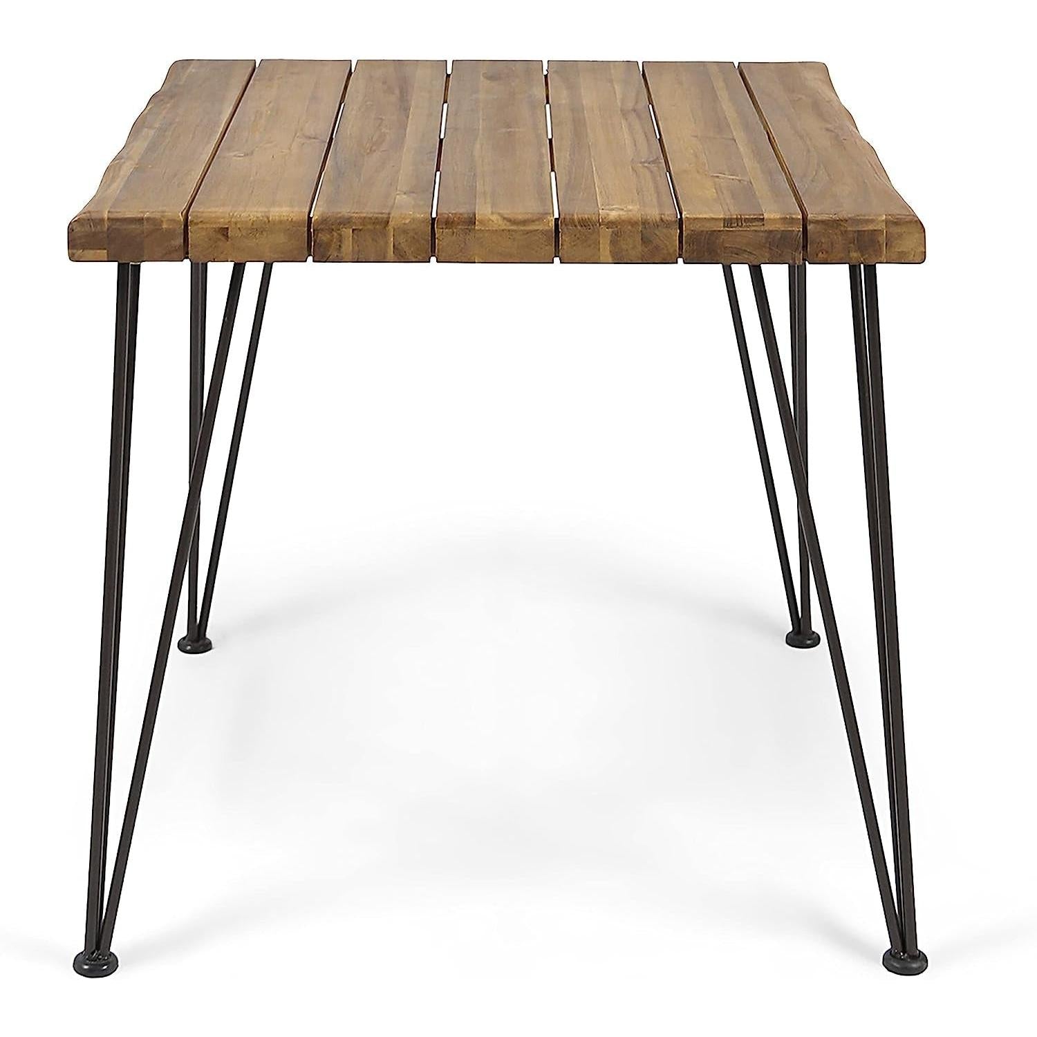 Industrial Acacia Wood Dining Table 150 to 200 cm Rustic
