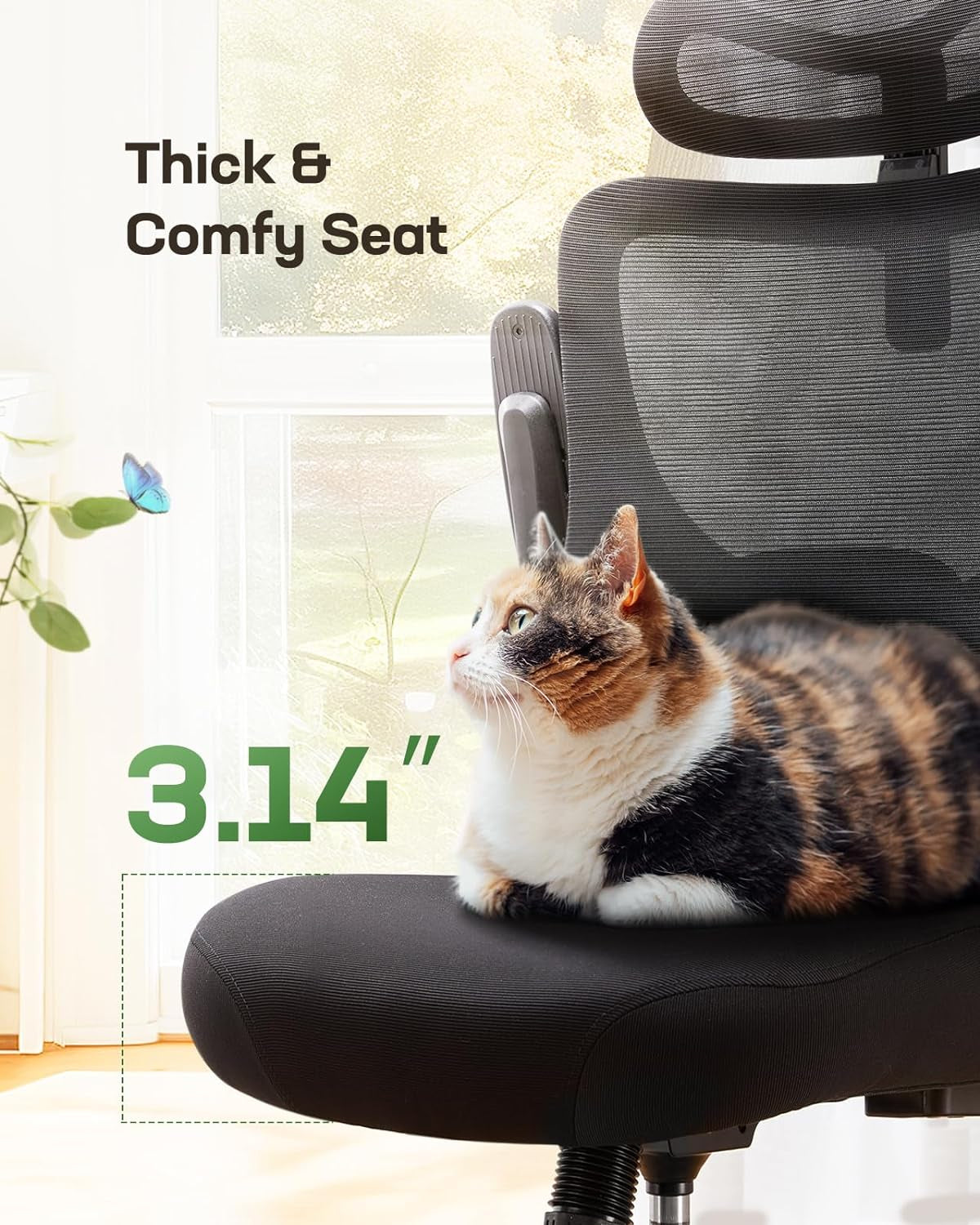 Ergonomic High Back Mesh Office Chair With Adjustable Lumbar Support