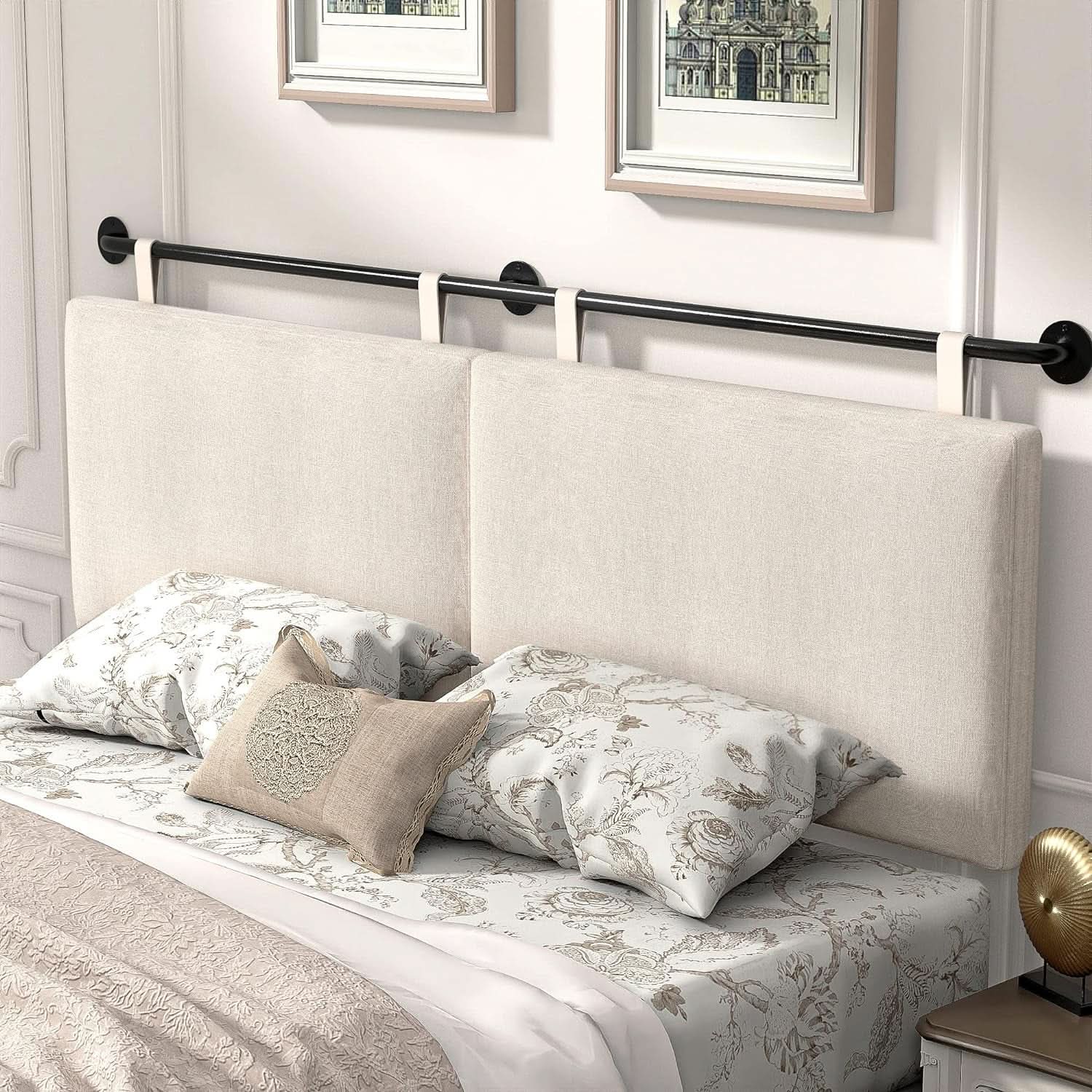 Adjustable Wall Mounted Queen Size Headboard with Tufting