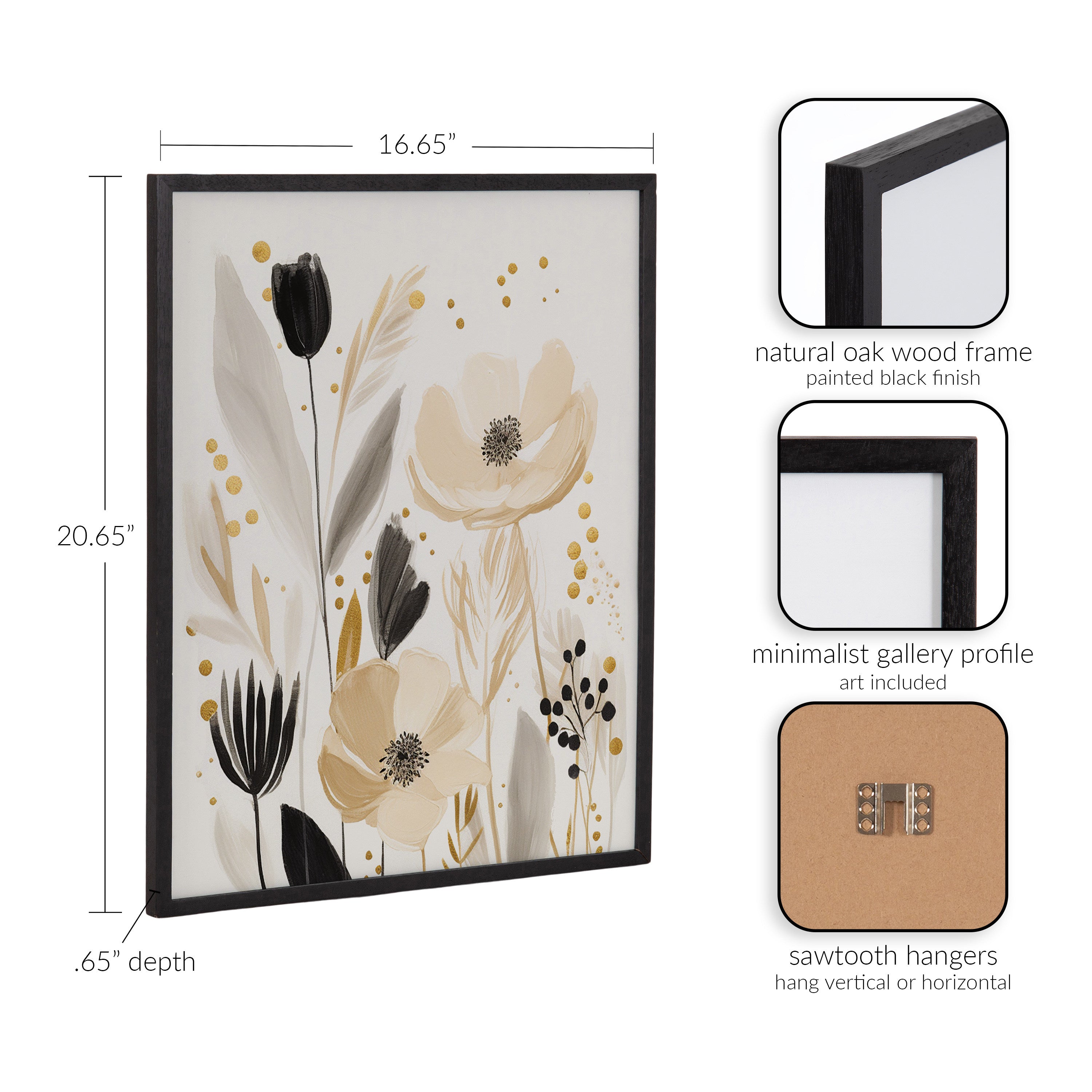 Gallery Modern Muted Cottage Floral Abstract Print by The Creative Bunch Studio