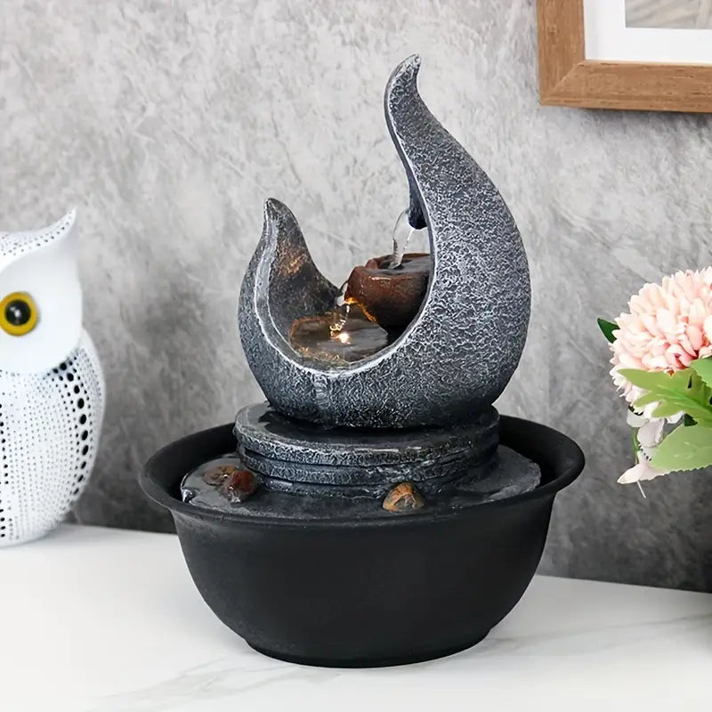 Moon Fountain USB-Powered Tabletop Waterfall Kit-1