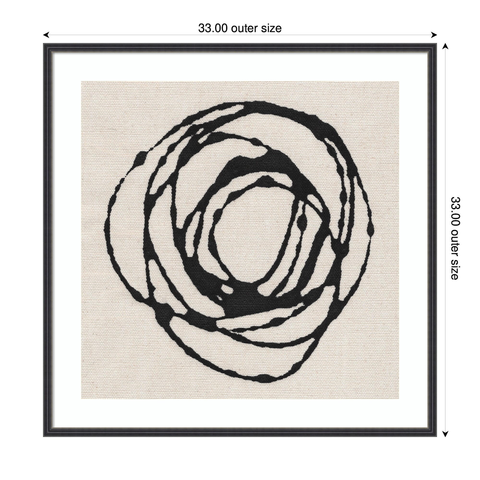 Framed Art Flowing Circle Abstract by The Creative Bunch Studio