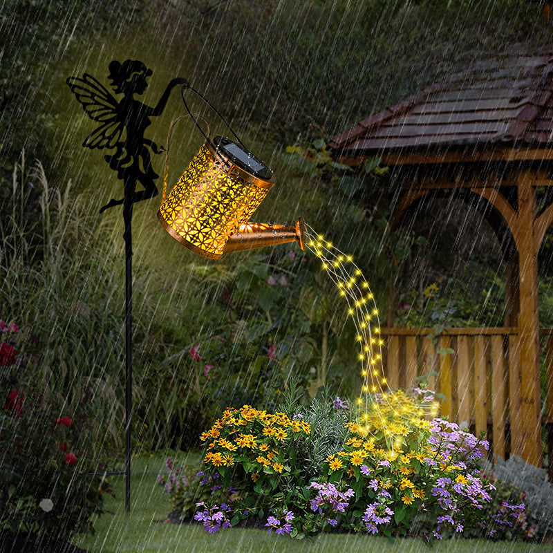 Outdoor Solar Hanging Lanterns Watering Can