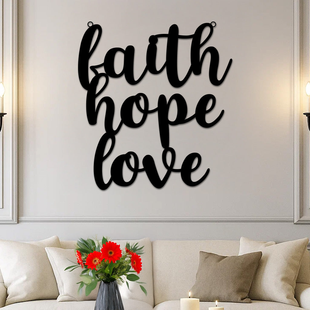 Faith Hope Love Sign-0