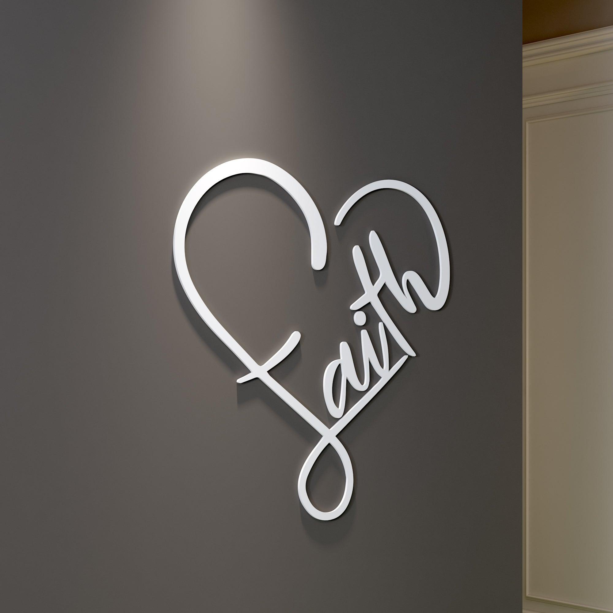 Faith Heart 3D Wall Decor - PRHOMZ