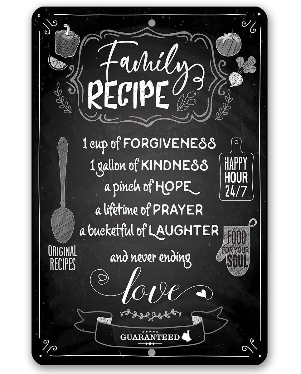 Family Recipe - Metal Sign