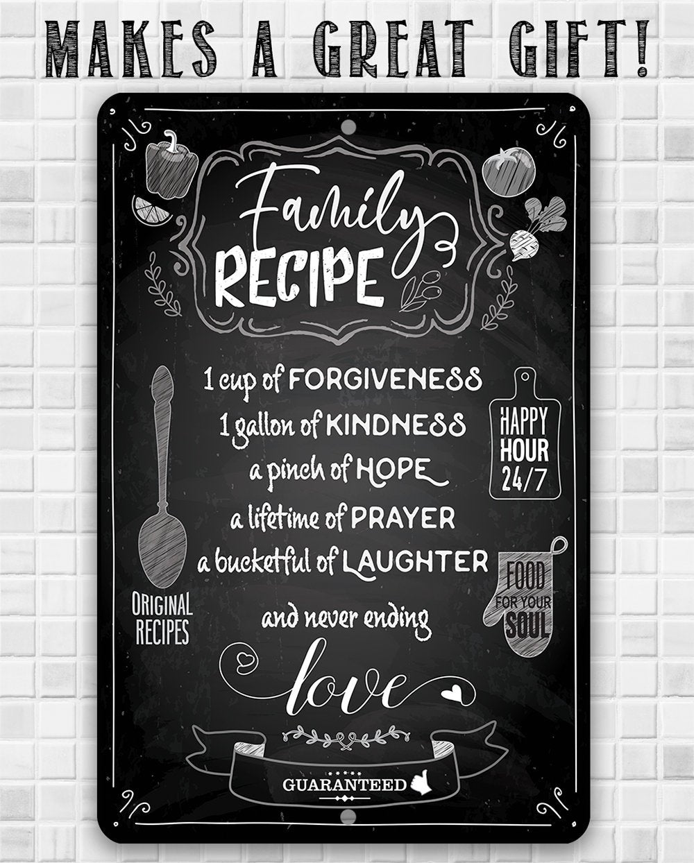 Family Recipe - Metal Sign