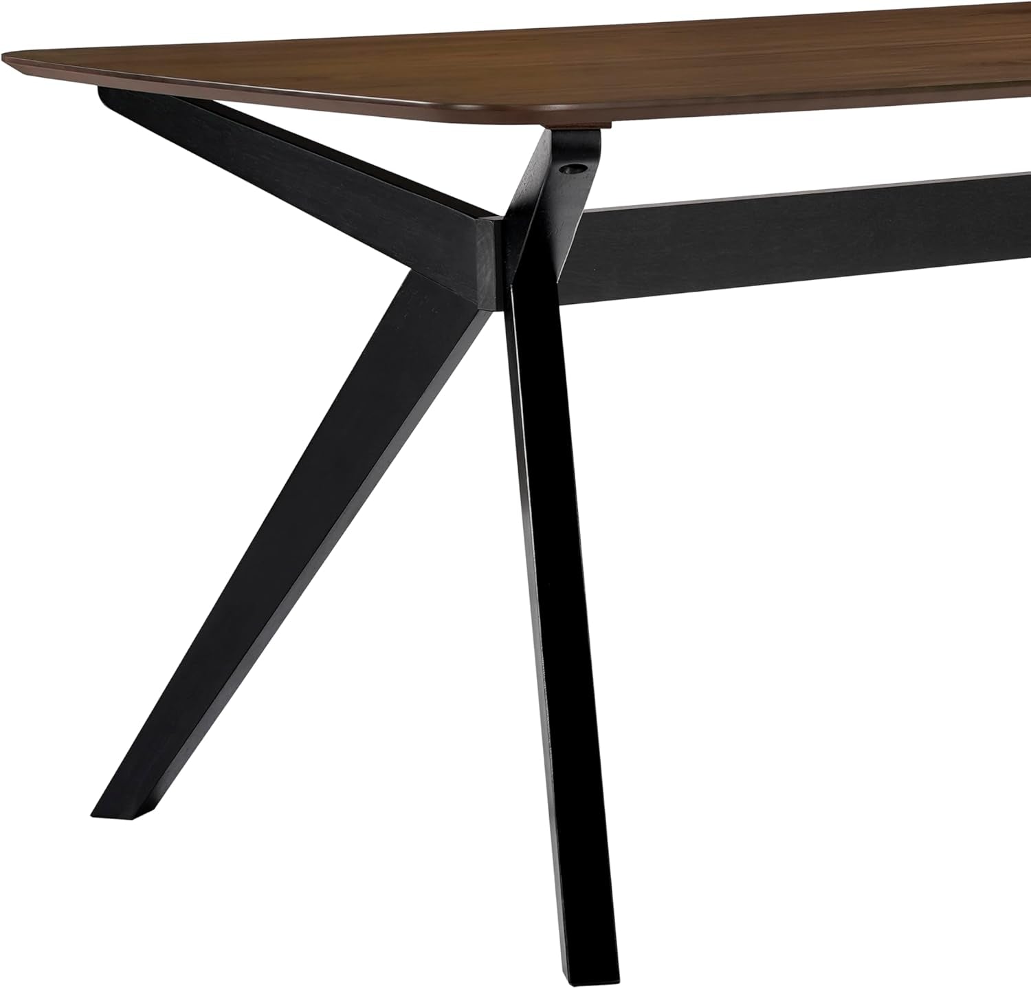 Arley Modern Dining Table For 4 Walnut Brown Solid Wood