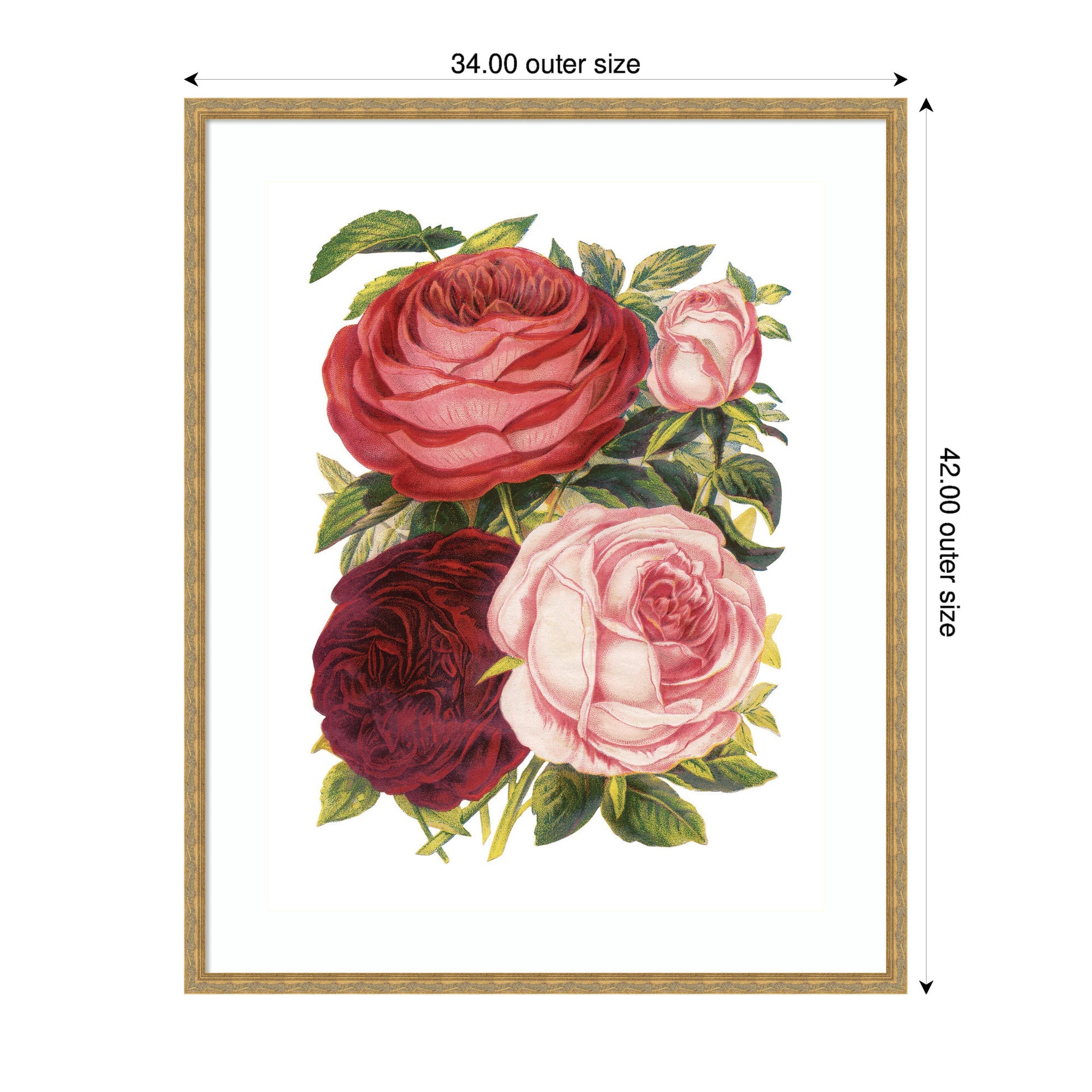 Framed Art Victorian Flowers by The Creative Bunch Studio
