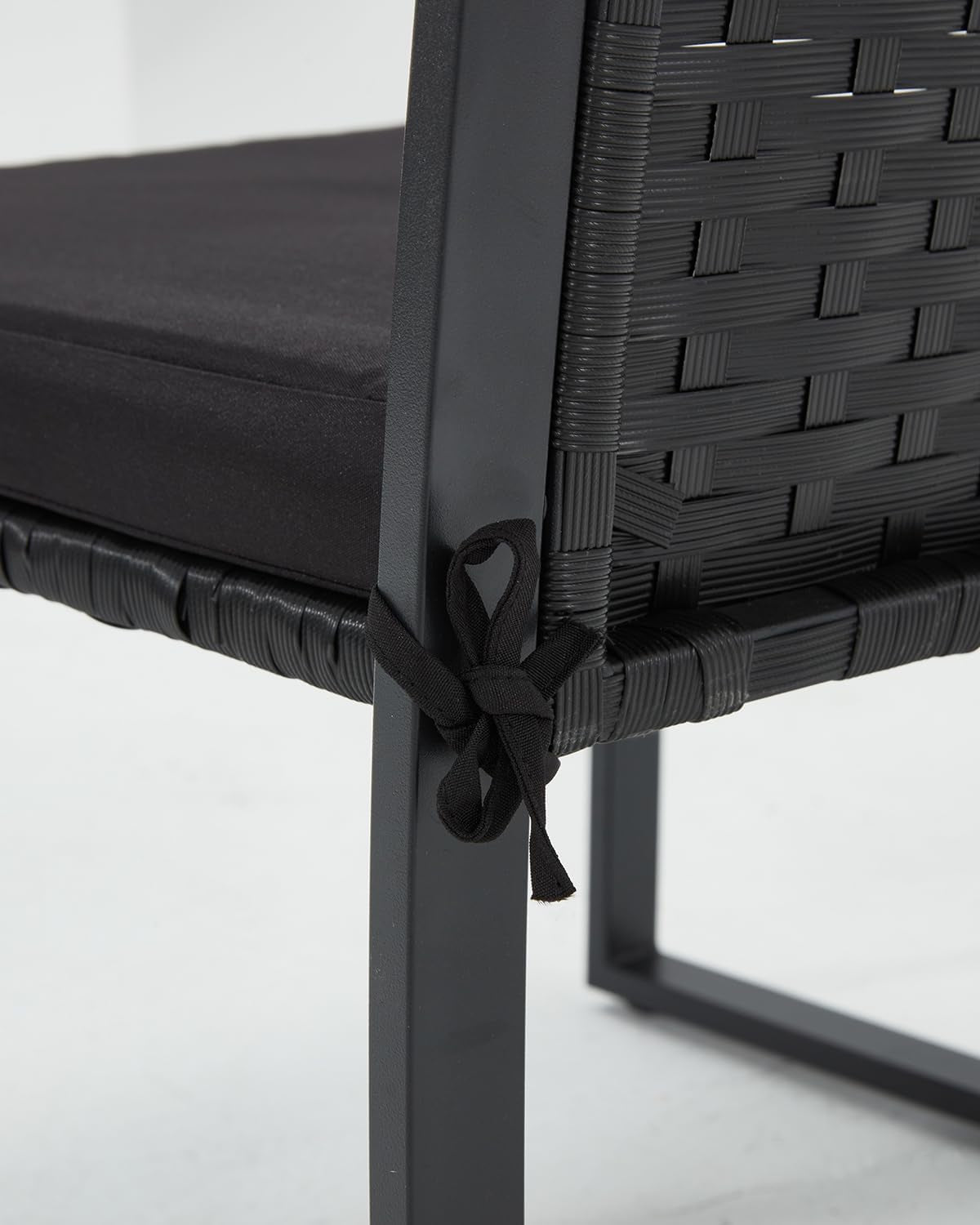 3 Piece Outdoor Patio Furniture Set Wicker Conversation Set With Glass Coffee Table