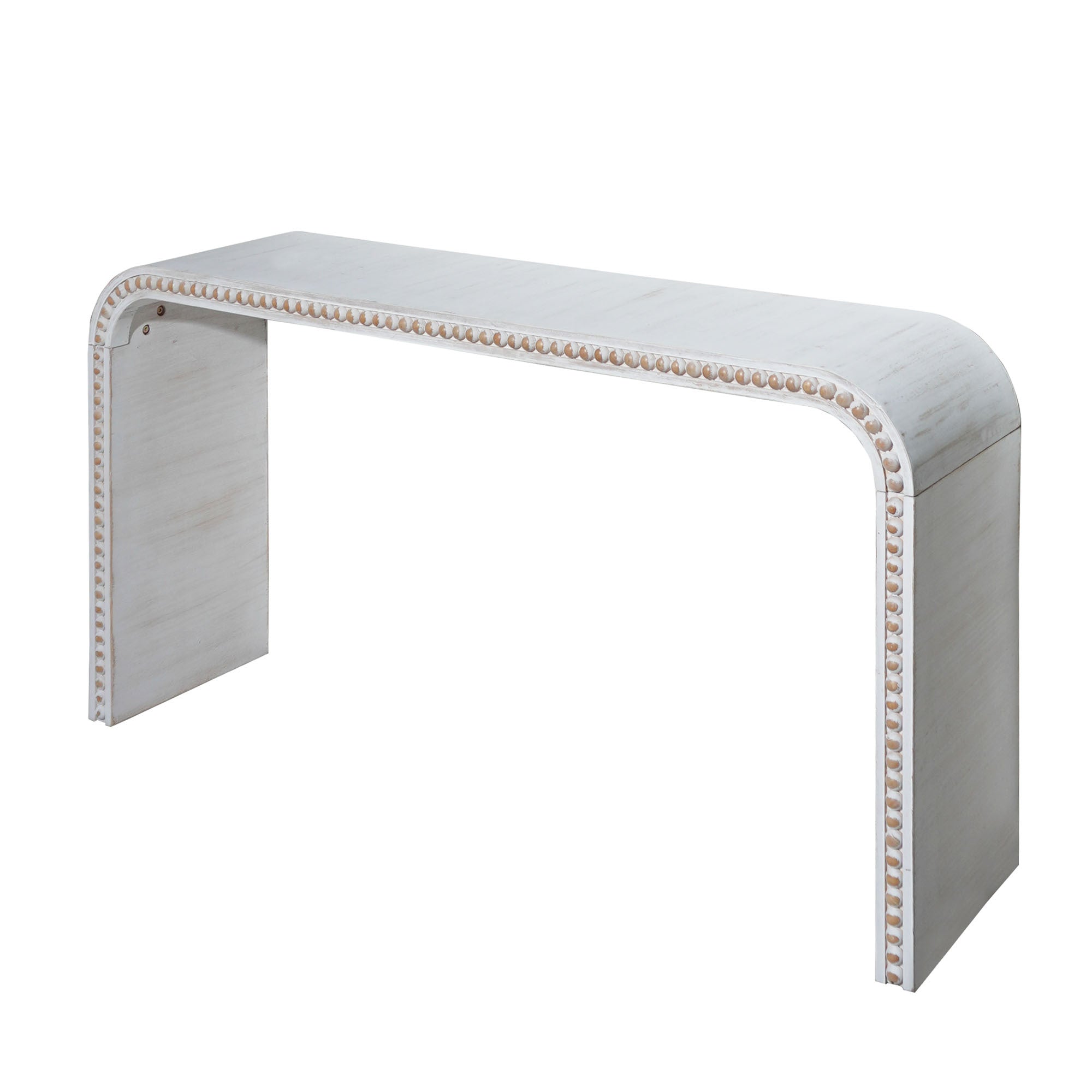 Washed White Console Table, 59in Entryway Table