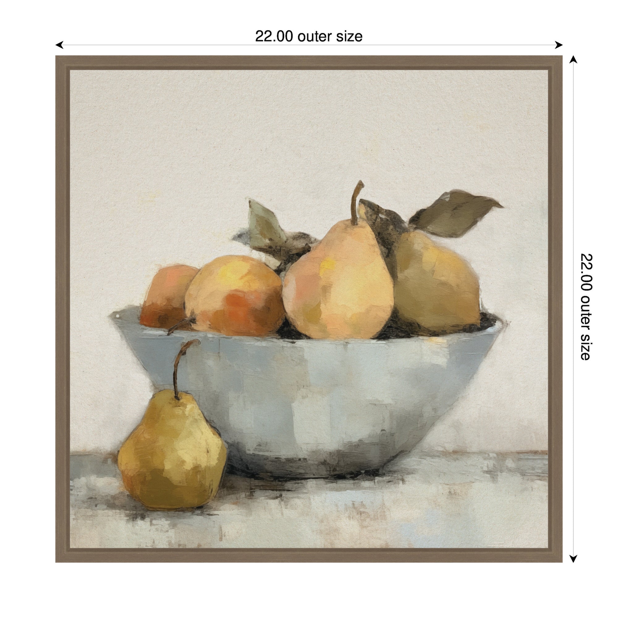 Sylvie Still Life Fruit In A Bowl Vintage Style Framed Canvas by The Creative Bunch Studio