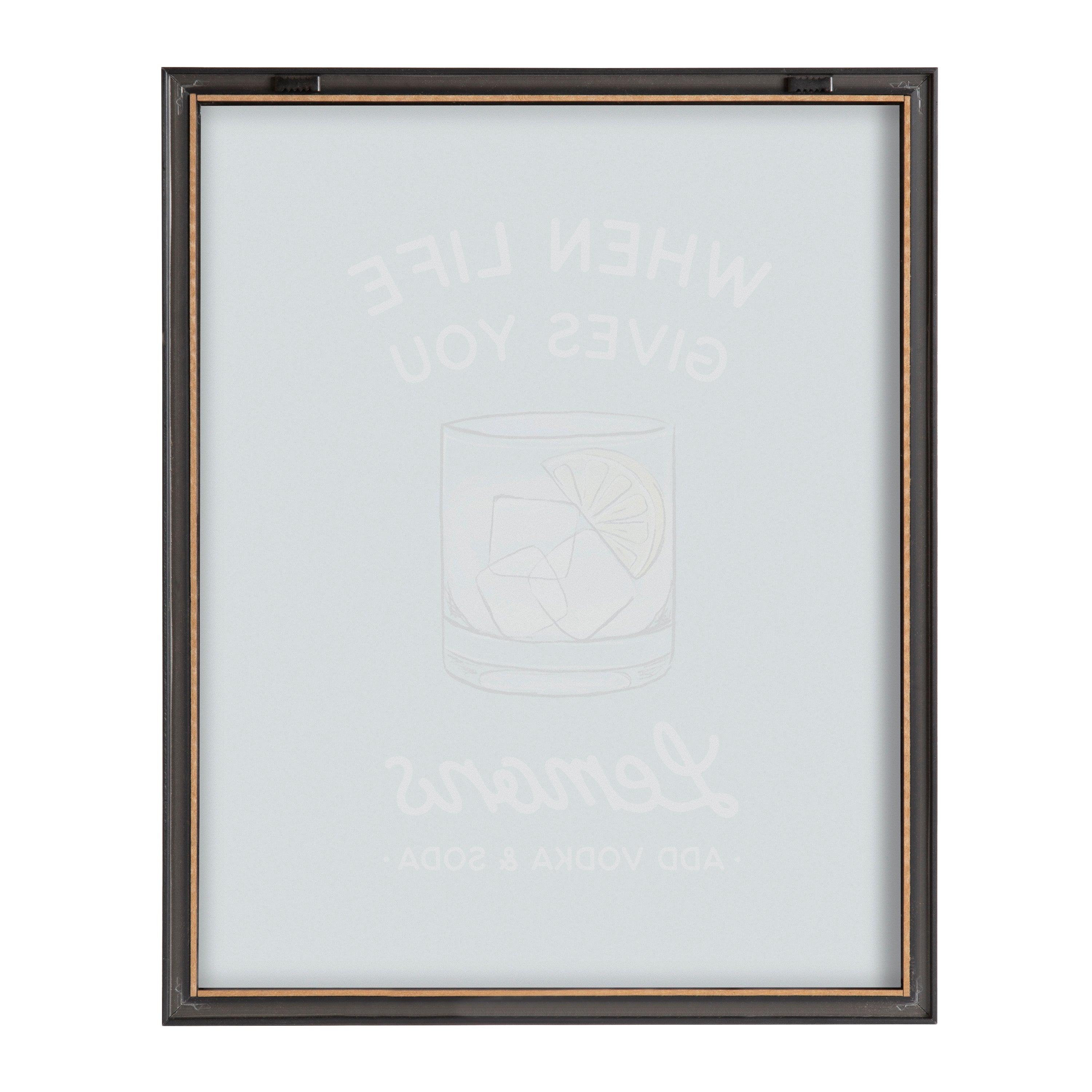 Blake When Life Gives You Lemons Blue Framed Printed Glass by The Creative Bunch Studio