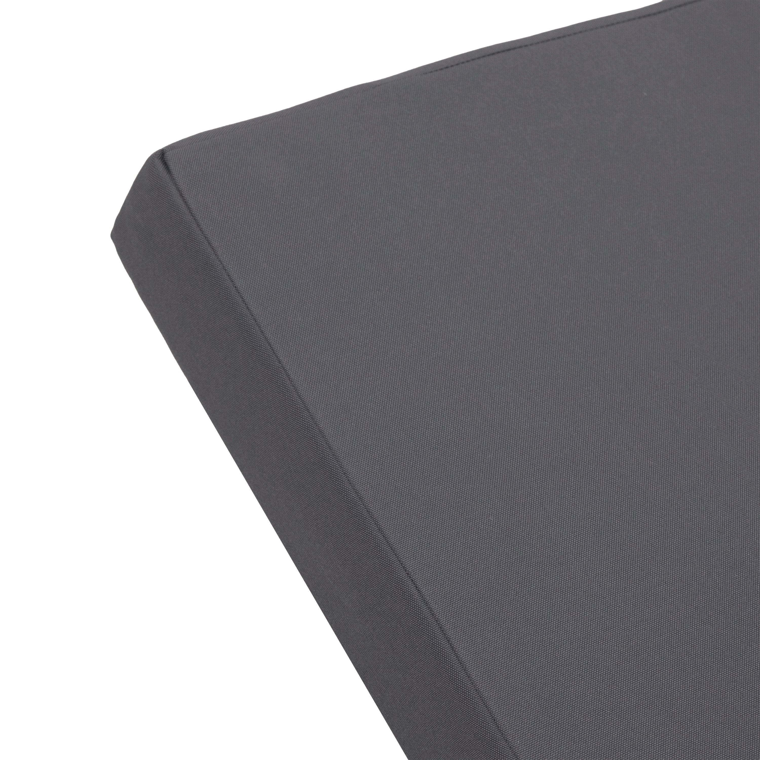 Lounge Chaise Set in Black Acacia Wood with Water-Resistant Cushions