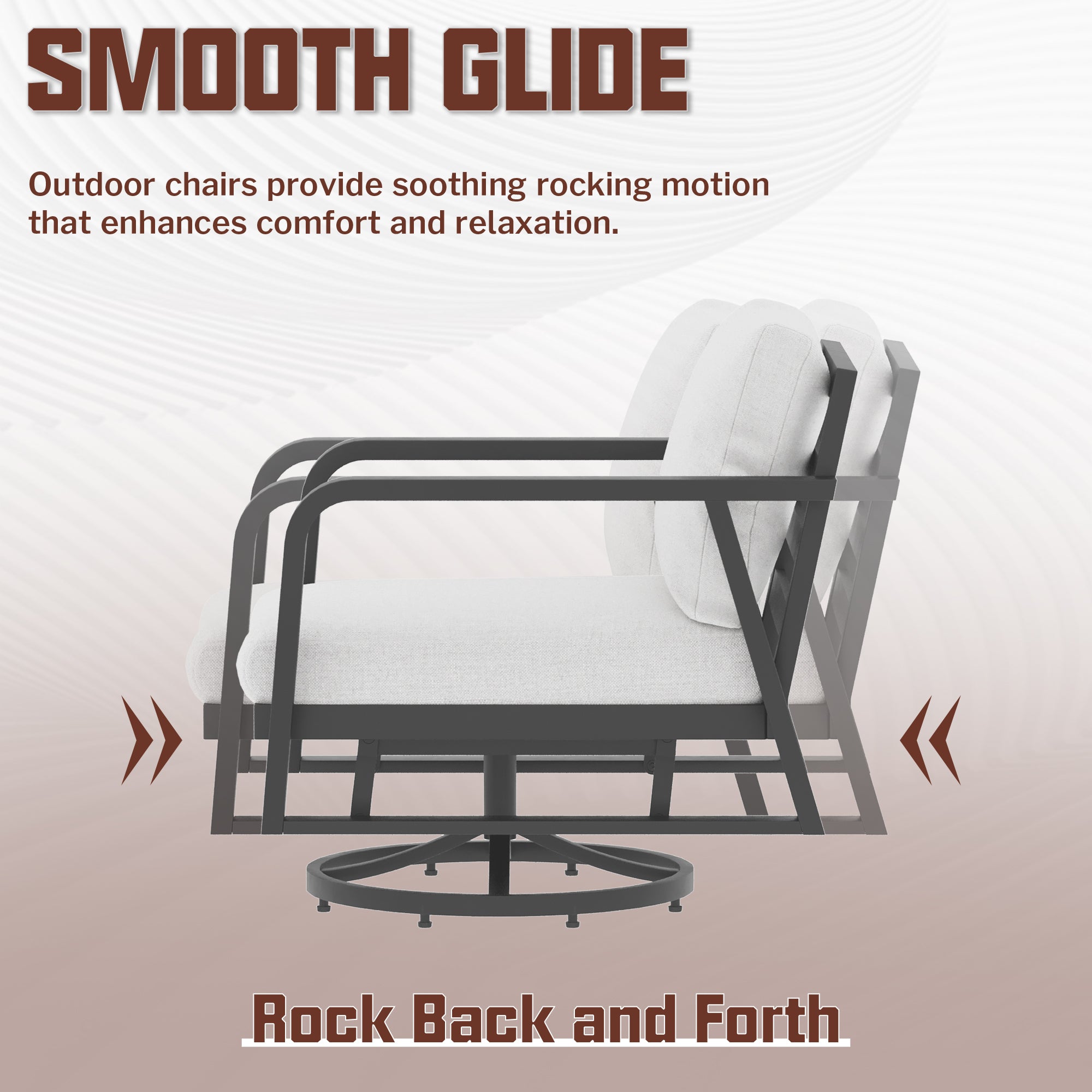 FR Aluminum Outdoor Sofa Swivel Seats