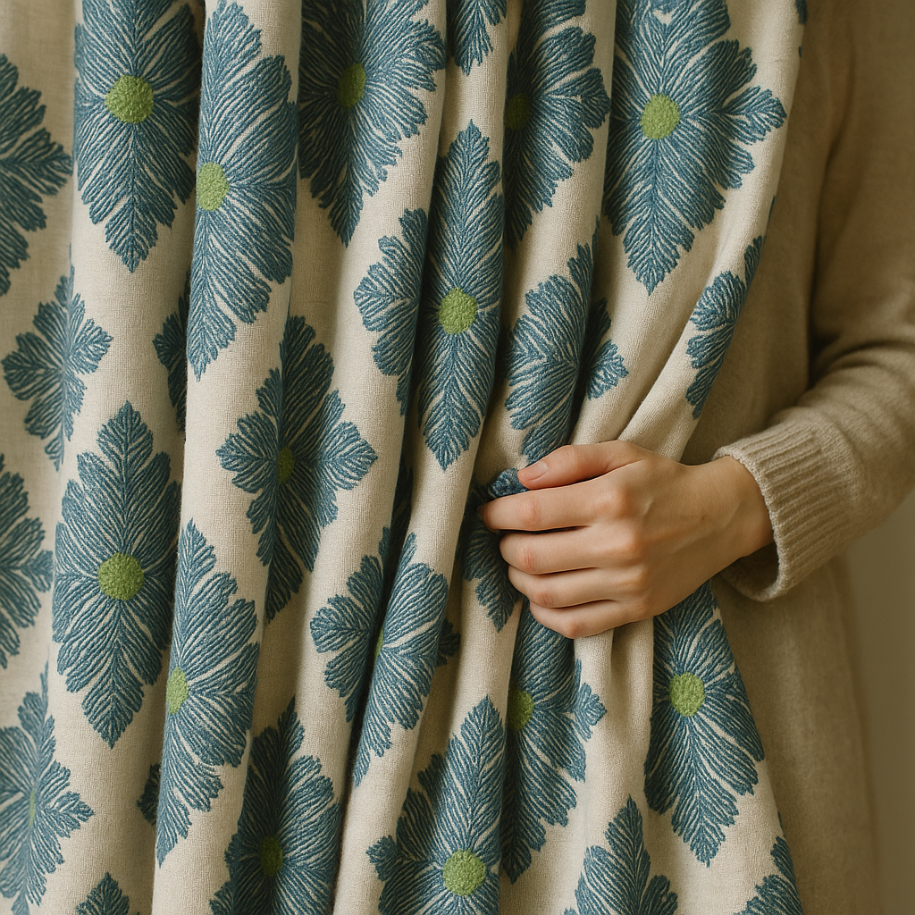 Luxury GOTS Linen Damask Curtains – Made-to-Measure, Blackout or Light-Filtering Liners-0