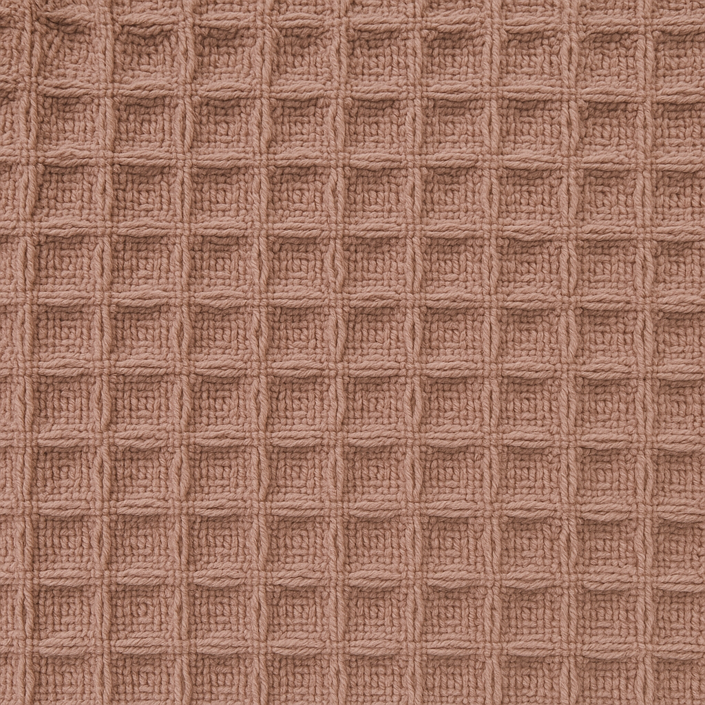 Blush Pink Cotton Waffle-Weave Shower Curtain – Extra-Wide, Extra-Long & Custom Sizes-2