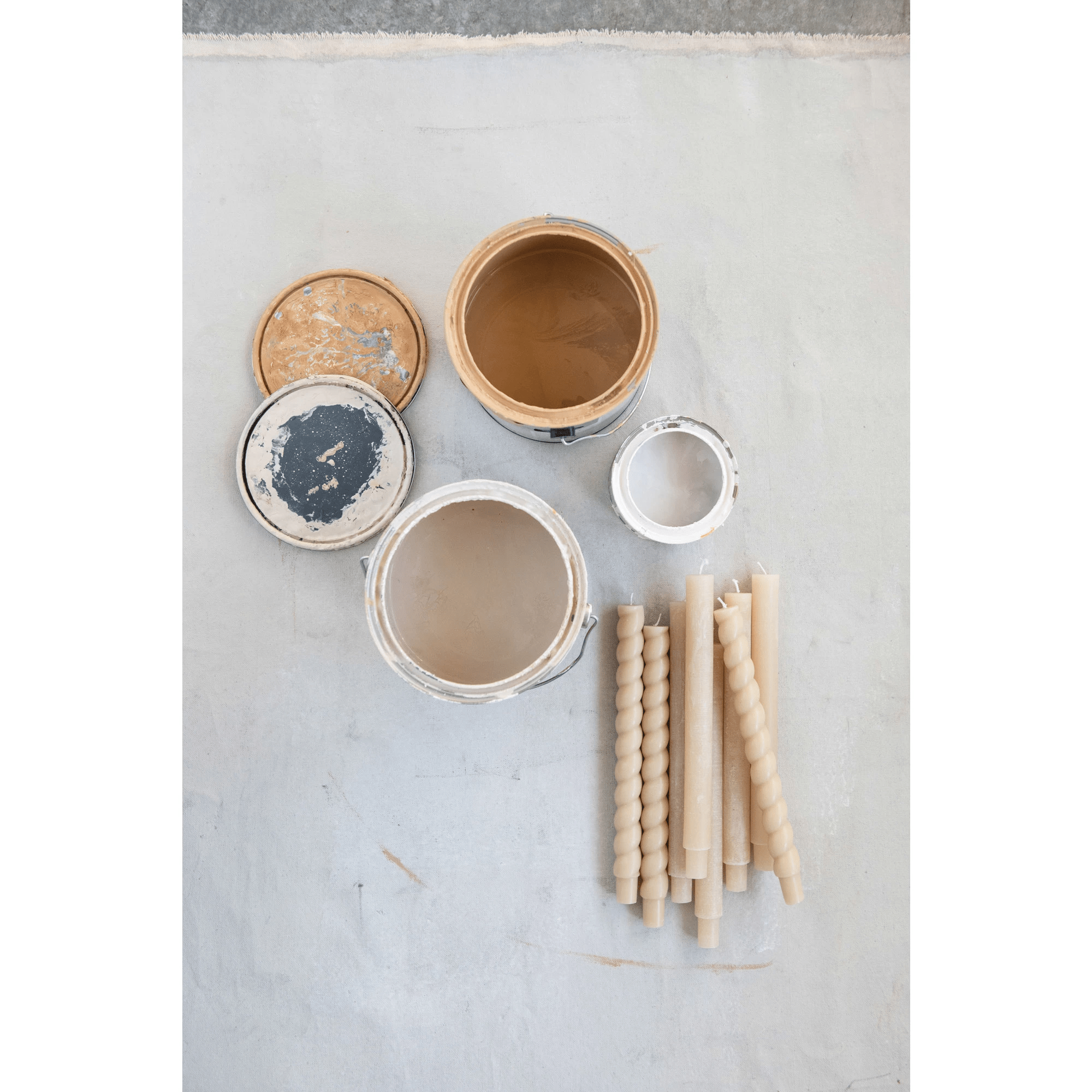 Unscented Tapered Twist Candles, Set of 2 (3 Color Options)