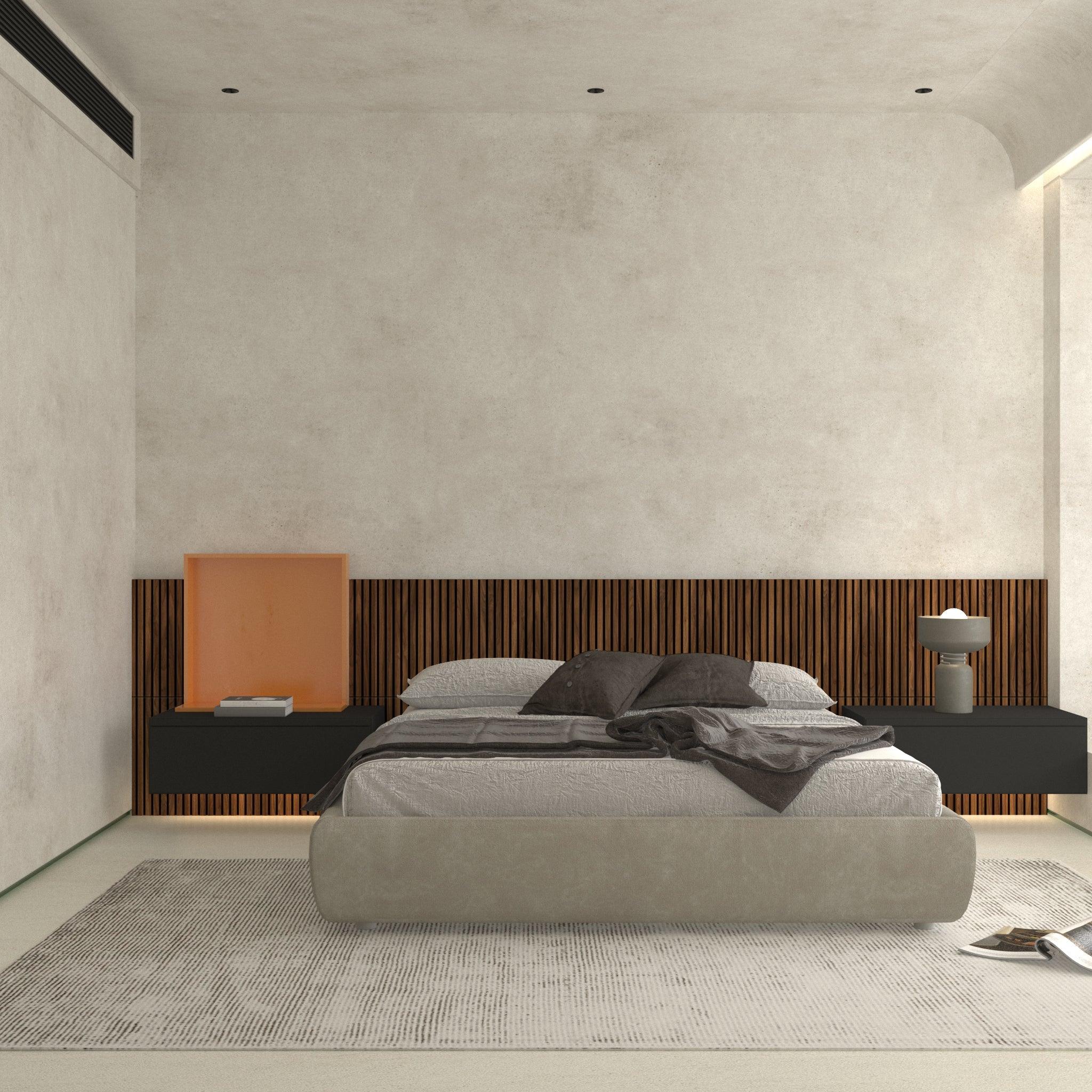 Dark Wood Slat 3D Wall Panels - PRHOMZ