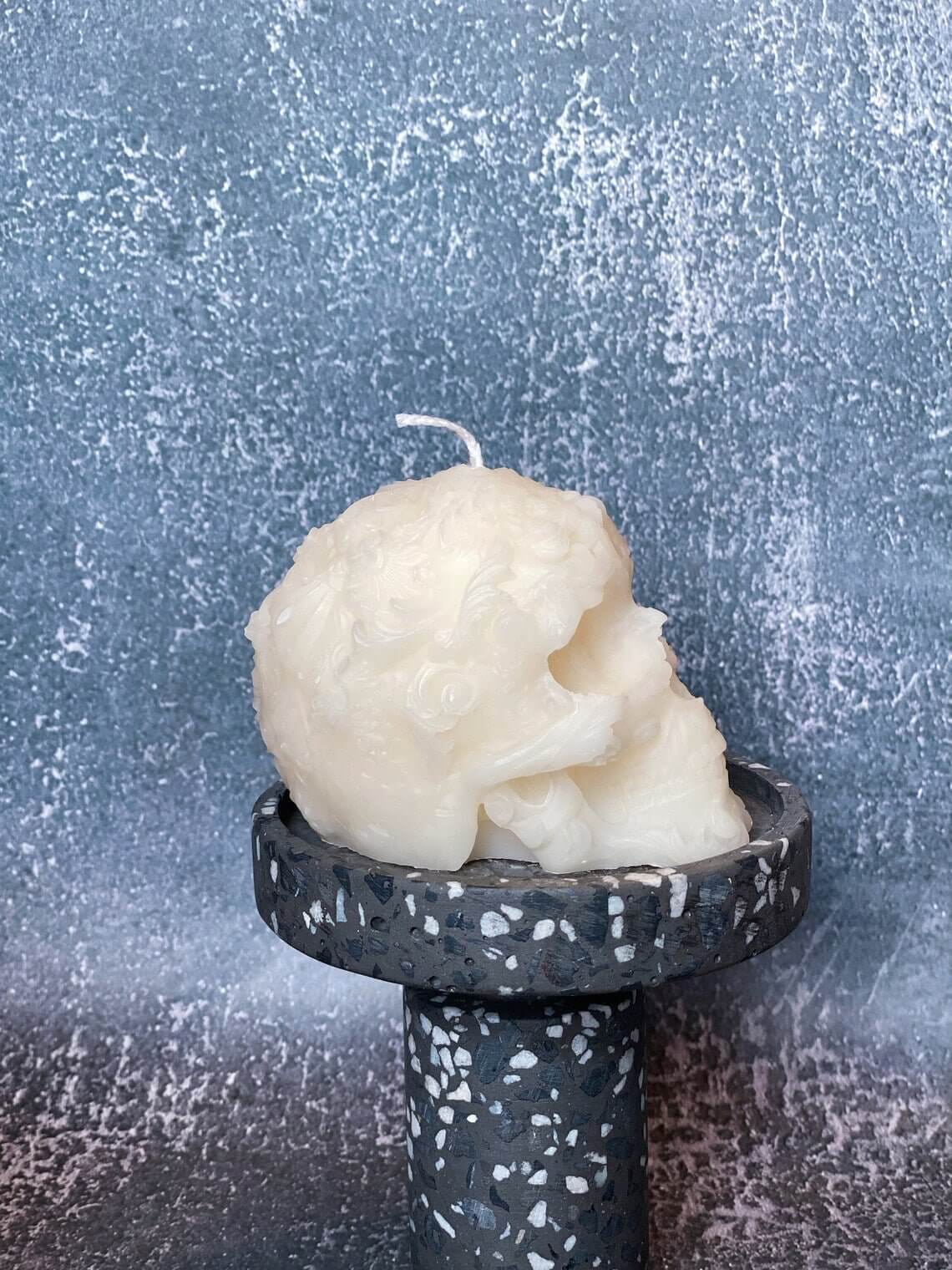 Floral Skull Candle | Gothic Soy Wax