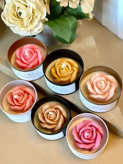 Flower in a Jar Candle | Handcrafted Gift