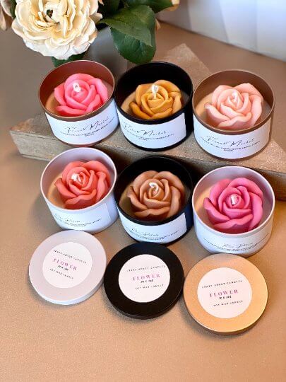 Flower in a Jar Candle | Handcrafted Gift